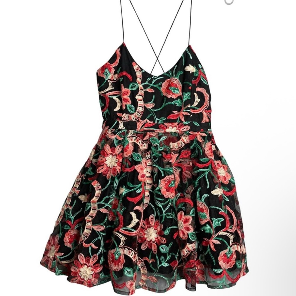 Forever 21 Black Floral Mini Dress